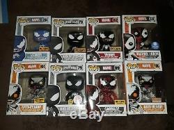 Funko Pop Marvel Venom, Carnage, Anti-Venom, Deadpool/Venom, Spider-Man Lot