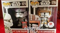 Funko Pop Star Wars 442nd Clone Trooper & Clone Commander Cody NON MINT