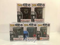 Funko Pop The Mandalorian Star Wars Lot of 5 Exclusives NIB Ships Worldwide