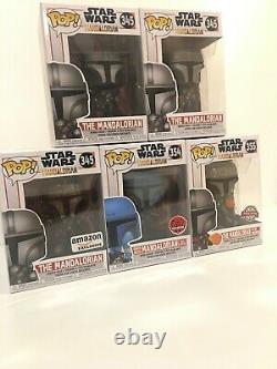 Funko Pop The Mandalorian Star Wars Lot of 5 Exclusives NIB Ships Worldwide