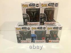 Funko Pop The Mandalorian Star Wars Lot of 5 Exclusives NIB Ships Worldwide