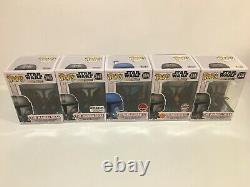 Funko Pop The Mandalorian Star Wars Lot of 5 Exclusives NIB Ships Worldwide