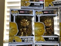 Funko pop! Marvel Studios The First 10 Years (Gold Chrome) Set of 13 In Hand NEW