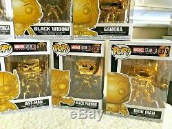 Funko pop! Marvel Studios The First Ten Years (Gold Chrome) Set of 15 Complete