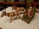 German Santa / Belsnickle Sleigh With Two (2) Deer / Reindeer Candy Containers
