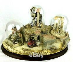 Goebel Olszewski Miniature Nativity Landscape 10 Figurines 1st Ed Bronze Enamel