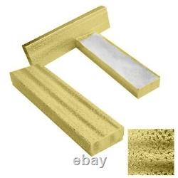 Gold Cotton Filled Gift Box Jewelry Craft Collectibles Packaging Boxes Wholesale