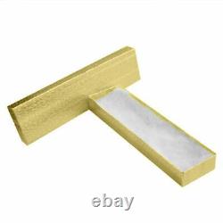 Gold Cotton Filled Gift Box Jewelry Craft Collectibles Packaging Boxes Wholesale