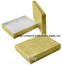 Gold Cotton Filled Jewelry Gift Box Craft Collectibles Packaging Boxes Wholesale