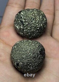 Good Quality Pyrite Balls Cluster Mineral Specimen 2 Pcs from Pakistan 155 Gram