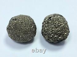 Good Quality Pyrite Balls Cluster Mineral Specimen 2 Pcs from Pakistan 155 Gram