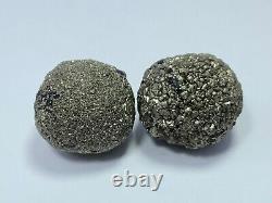 Good Quality Pyrite Balls Cluster Mineral Specimen 2 Pcs from Pakistan 155 Gram