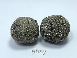 Good Quality Pyrite Balls Cluster Mineral Specimen 2 Pcs from Pakistan 155 Gram