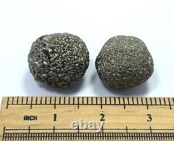 Good Quality Pyrite Balls Cluster Mineral Specimen 2 Pcs from Pakistan 155 Gram