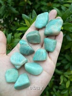 Grade A++Amazonite Tumbled Stones, 0.8-1.25 Polished Amazonite, Wholesale Lots