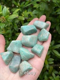 Grade A++Amazonite Tumbled Stones, 0.8-1.25 Polished Amazonite, Wholesale Lots