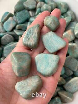 Grade A++Amazonite Tumbled Stones, 0.8-1.25 Polished Amazonite, Wholesale Lots