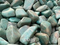 Grade A++Amazonite Tumbled Stones, 0.8-1.25 Polished Amazonite, Wholesale Lots