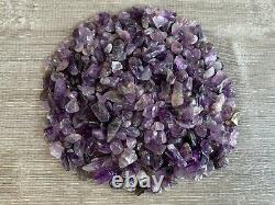 Grade A++ Amethyst Semi Tumbled Gemstone Mini Chips 4 9 m, Wholesale Bulk Lot