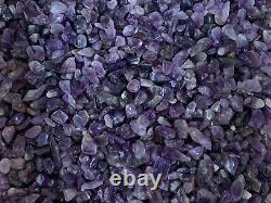 Grade A++ Amethyst Semi Tumbled Gemstone Mini Chips 4 9 m, Wholesale Bulk Lot