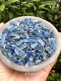 Grade A++ Blue Kyanite Semi Tumbled Gemstone Mini Chips 5-18 mm, Wholesale Bulk