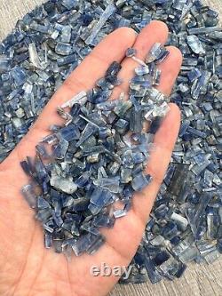 Grade A++ Blue Kyanite Semi Tumbled Gemstone Mini Chips 5-18 mm, Wholesale Bulk