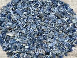 Grade A++ Blue Kyanite Semi Tumbled Gemstone Mini Chips 5-18 mm, Wholesale Bulk