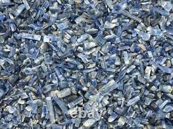 Grade A++ Blue Kyanite Semi Tumbled Gemstone Mini Chips 5-18 mm, Wholesale Bulk