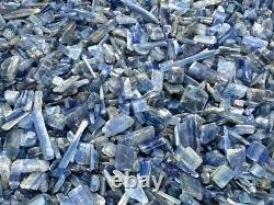 Grade A++ Blue Kyanite Semi Tumbled Gemstone Mini Chips 5-18 mm, Wholesale Bulk