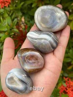 Grade A++ Botswana Agate Pebble, Botswana Agate Palm Stones, Wholesale Bulk Lot