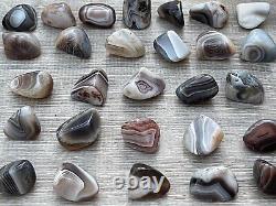 Grade A++ Botswana Agate Tumbled Stones 0.75-1 Inch, Wholesale Bulk Lot