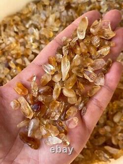 Grade A+++Citrine Semi Tumbled Gemstone Large Chips 5 16 mm, Wholesale Bulk Lot