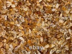Grade A+++Citrine Semi Tumbled Gemstone Large Chips 5 16 mm, Wholesale Bulk Lot