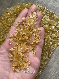 Grade A+++Citrine Semi Tumbled Gemstone Mini Chips 3 6 mm, Wholesale Bulk Lot