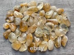 Grade A++ Citrine Tumbled Stone, 0.75-1.25 Tumbled Heated Citrine, Wholesale Lot