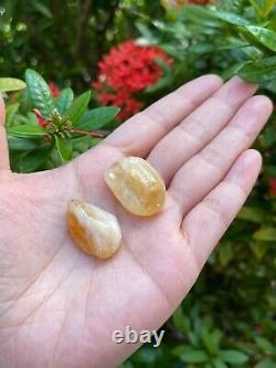 Grade A++ Citrine Tumbled Stone, 0.75-1.25 Tumbled Heated Citrine, Wholesale Lot