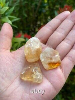 Grade A++ Citrine Tumbled Stone, 0.75-1.25 Tumbled Heated Citrine, Wholesale Lot