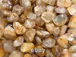 Grade A++Golden Healer Quartz Tumbled Stones 0.75-1.25, Wholesale Bulk Lot