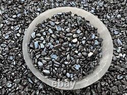 Grade A++ Hematite Semi Tumbled Gemstone Mini Chips 3 7 mm, Wholesale Bulk Lot