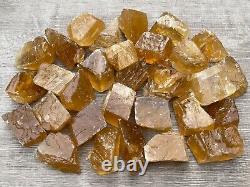 Grade A+ Honey Calcite Rough Natural, 1 2 Honey Calcite, Wholesale Bulk Lot