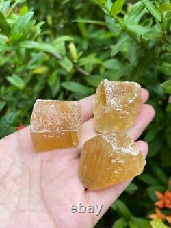 Grade A+ Honey Calcite Rough Natural, 1 2 Honey Calcite, Wholesale Bulk Lot
