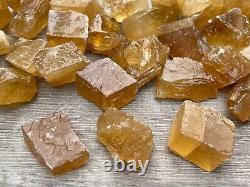 Grade A+ Honey Calcite Rough Natural, 1 2 Honey Calcite, Wholesale Bulk Lot