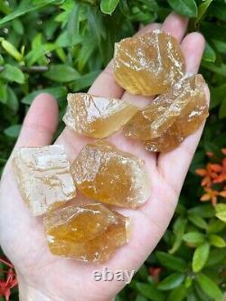 Grade A+ Honey Calcite Rough Natural, 1 2 Honey Calcite, Wholesale Bulk Lot