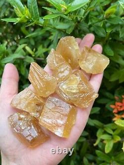 Grade A+ Honey Calcite Rough Natural, 1 2 Honey Calcite, Wholesale Bulk Lot