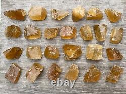 Grade A+ Honey Calcite Rough Natural, 1 2 Honey Calcite, Wholesale Bulk Lot