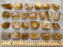 Grade A+ Honey Calcite Rough Natural, 1 2 Honey Calcite, Wholesale Bulk Lot