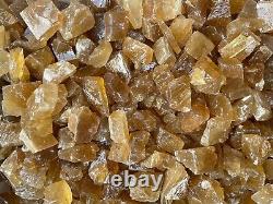 Grade A+ Honey Calcite Rough Natural, 1 2 Honey Calcite, Wholesale Bulk Lot