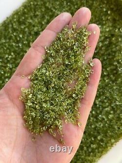 Grade A++ Peridot Semi Tumbled Gemstone Mini Chips 2 3 mm, Wholesale Bulk Lot