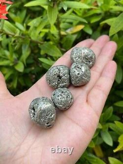 Grade A++ PyriteTumbled Stones, 0.75-1 Inch Pyrite Crystal, Wholesale Bulk Lot