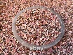 Grade A++ Rhodochrosite Semi Tumbled Gemstone Mini Chips 3 5mm, Wholesale Bulk